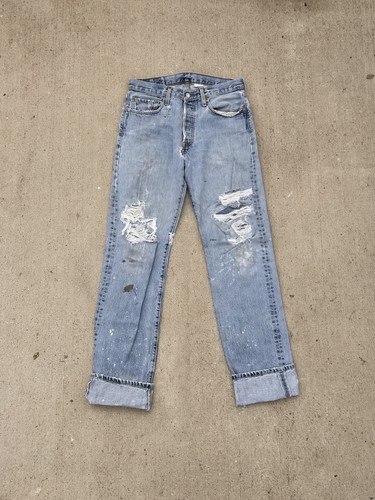 Vintage levi jeans heavily - vintage,