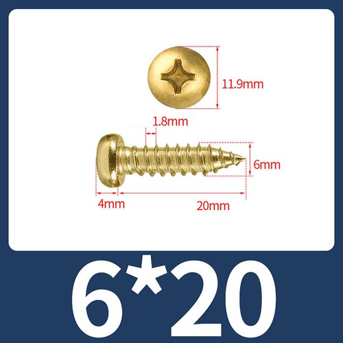 Brass phillips pozi pan - pan, head