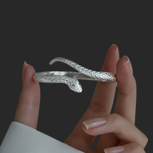 925 sterling silver - silver, snake