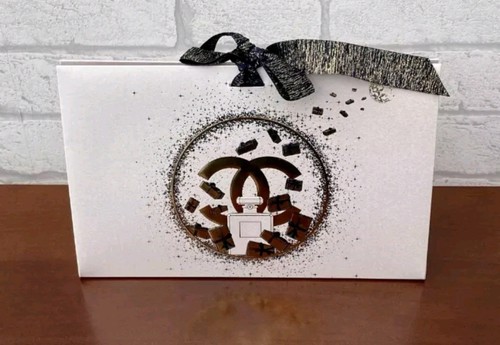 Chanel white navy gold - ", &