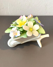 Vintage Royal Doulton Bone China Wheelbarrow Flower Posy ornament