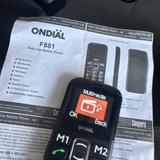 Ondial F881 (Unlocked) Big Button mobile phone . Instructions. No box 