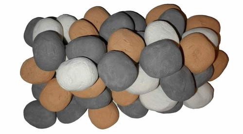 Fire replacement pebbles - pebbles, gas