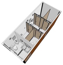 Toilet block glamping - block,
