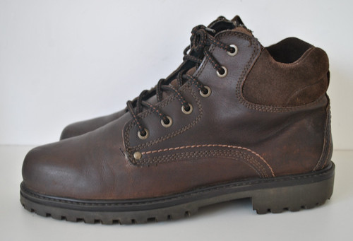 Brown leather lace men s - up, men's