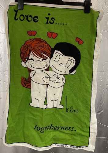 Vintage linen tea towel rare - linen,