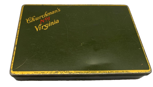 Churchmans cigarette empty tin - cigarette,