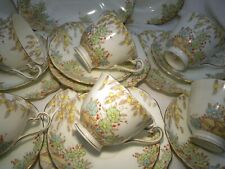 SAMUEL RADFORD ART DECO JEWELLED 19 PIECE TEA SET  TRIO X 6  + CAKE PLATE 