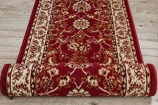 Brand New Modern Hall Carpet-Runner BCF"MORAD"classic flowers CLARET 80cmx400 cm
