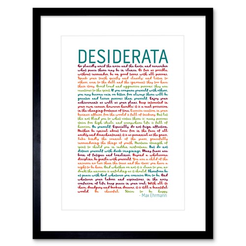Desiderata rainbow words - rainbow,