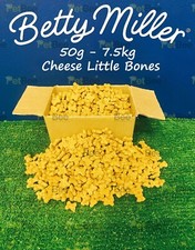 Betty Miller Cheese Little Bones Dog Treats Biscuits Small with milk 50g - 7.5kg