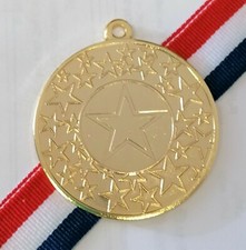 50mm Stars Medal with Medal Ribbon Multisport Dance Gold Silver Bronze