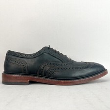 Allen Edmonds Mens 9.5D McTavish Wingtip Oxford Shoes Black Leather Brogue Dress