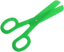FORUM GIANT JUMBO 15" GREEN PLASTIC CLOWN SCISSORS PROP GAG COSTUME ACCESSORY