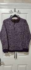 Women's Semi Fleece Lined Jacket Size 20 Deep Purple Mottled New Tu