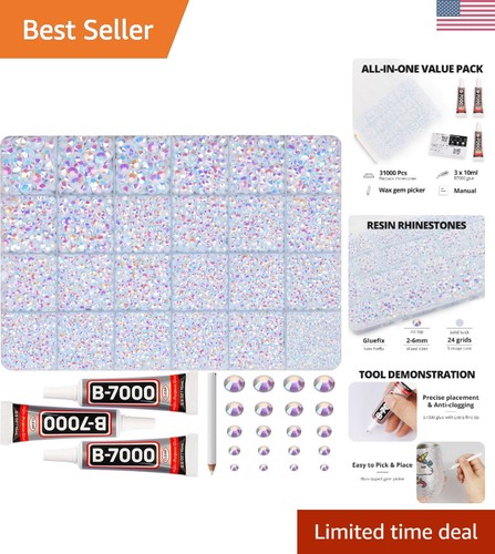 31000pcs white resin - white, ab