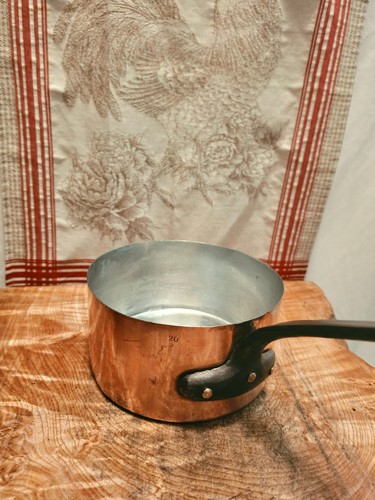 Antique french copper saucepan - antique,