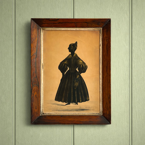 Antique silhouette full length - silhouette,