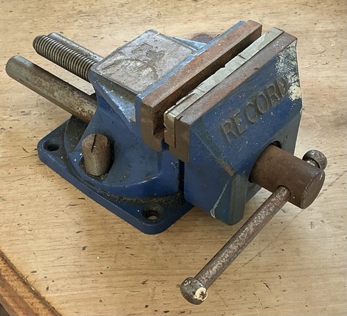 Vintage record vice cast metal - vice,