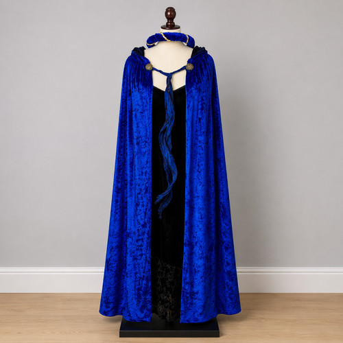Reversible velvet hooded - velvet, cloak
