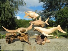 Wooden Sea Life Carvings -