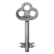 Iron DOUBLE BIT ROLL TOP Desk Key CORBIN Code B80 1⅞" - Antique Key - ref.k52