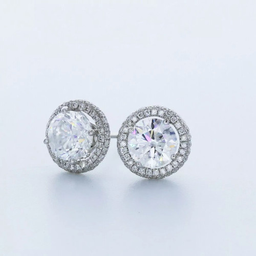 Stud earrings solid - solid, white