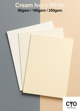 A4 Cream Ivory White Paper & Card – 80gsm / 160gsm / 250gsm – Premium Quality