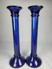 Pair Cobalt Blue Candlesticks