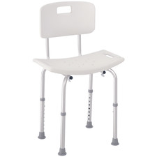HOMCOM Bath Chair Shower Seat Safety Bathroom Elderly Aids Adjustable Positions
