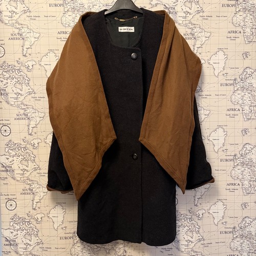 Womens wool coat ravens draped - womens,