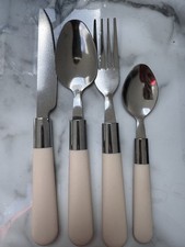 Cream Coloured Cutlery Set  (folk, Spoon, Knife And Teaspoon)