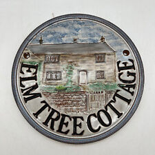 Studio Pottery Elm Tree Cottage House Name Plaque Door Number