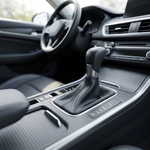 Black gear shift boot - black,