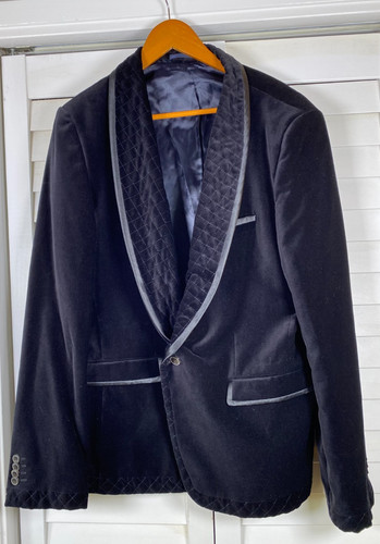 Zara velvet blazer jacket mens - zara,