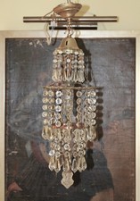 French brass and crystal lantern