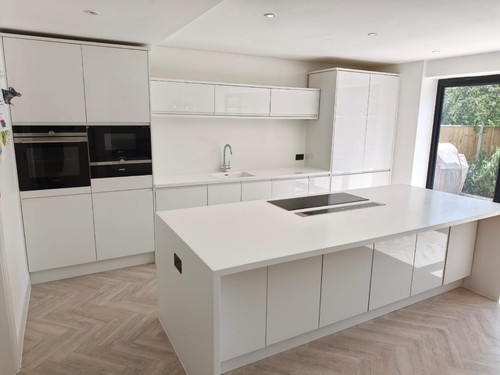 Large gloss white - white, kitchen