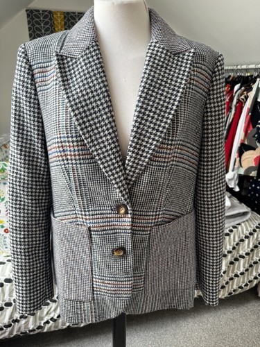 Boden houndstooth check blazer - check,
