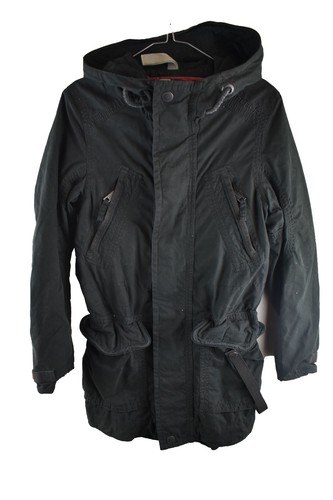 Superdry black hunter parka - black,