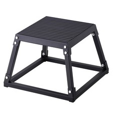 VEVOR 12" Plyometric Jump Box Fitness Exercise Plyo Box Step Cross Black