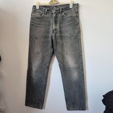 Grey green straight leg denim