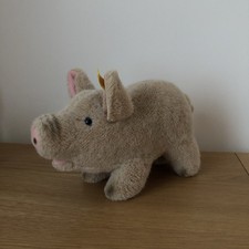 VINTAGE STEIFF PLUSH PIG 1980s