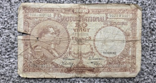 Bank belgium twenty francs - belgium,