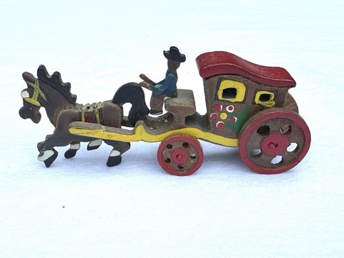 Miniature hand painted wood - hand,