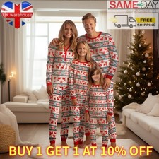 Christmas Pyjamas Family Matching PJs Set Xmas Ladies Mens Kids Baby Nightwear