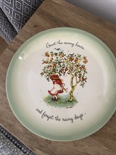 Holly Hobbie Collectible Plate Vintage "Count The Sunny Hours’’ 26.5cm