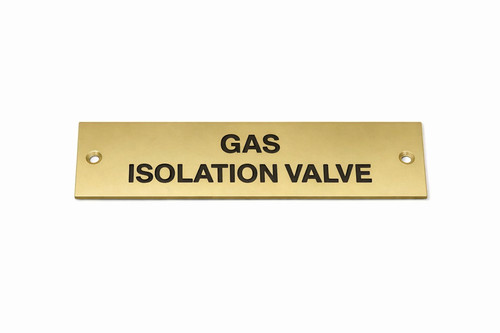Brass gas isolation valve - brass,