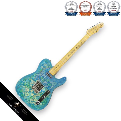 Fender telecaster blue - fender, flower