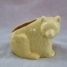 Small lime yellow bear planter