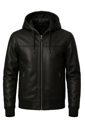 Men black real - black, leather